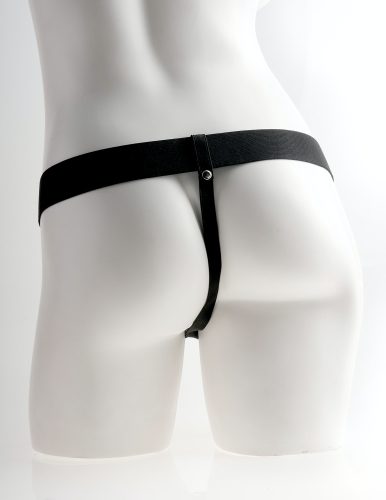 7" hohles Strap-On Licht/Schwarz