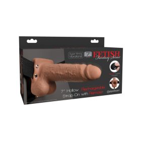 7" hohler Strap-On mit entfernter Beige/Schwarz