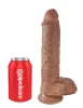 10" Cock with Balls  Tan
