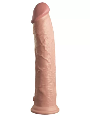 11" Dual Density Silicone Cock  Light
