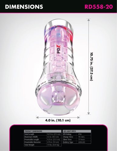 ViewTube XXL See-Thru EZ-Grip LED Stroker