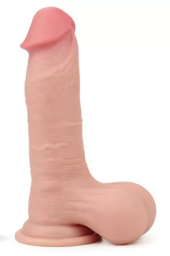 7.8'' Sliding Skin Dual Layer Dong - Whole Testicle