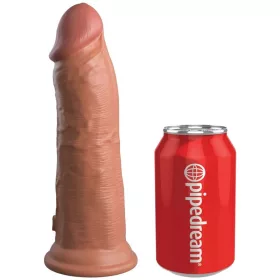 8" Dual Density Silicone Cock  Tan