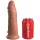 8" Dual Density Silicone Cock  Tan