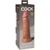 8" Dual Density Silicone Cock  Tan