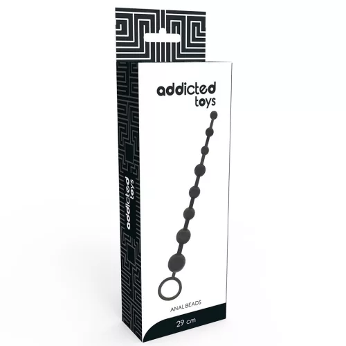 ADDICTED TOYS – 29 cm-es fekete anális gyöngyök