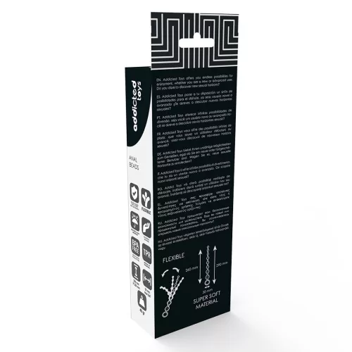 ADDICTED TOYS – 29 cm-es fekete anális gyöngyök