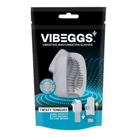   VIBEGGS - Twisty Tongues - Vibrating Masturbation Sleeve - White