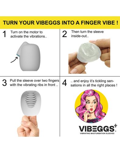 VIBEGGS – Twisty Tongues – Vibrierende Masturbationshülle – Weiß