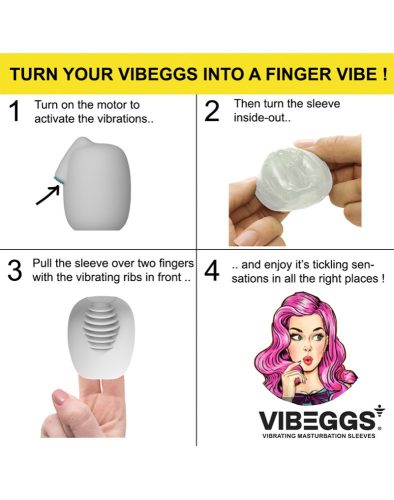 VIBEGGS – Candy Curves – Vibrierende Masturbationshülle – Weiß