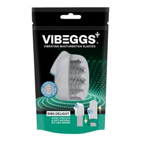   VIBEGGS – Ribs Delight – Vibrierende Masturbationshülle – Weiß