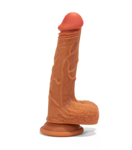 X-MEN 8,3 Zoll Doppelschicht-Silikon-Dildo Brown_B0O50_1