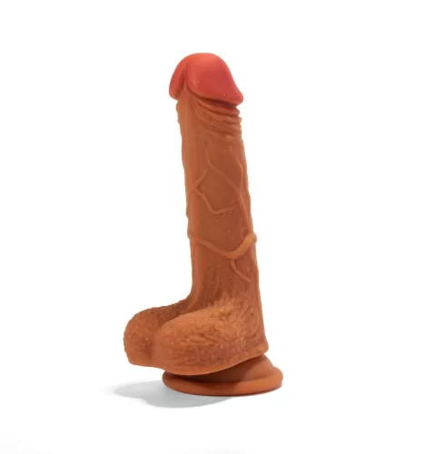 X-MEN 8,3 Zoll Doppelschicht-Silikon-Dildo Brown_B0O50_1
